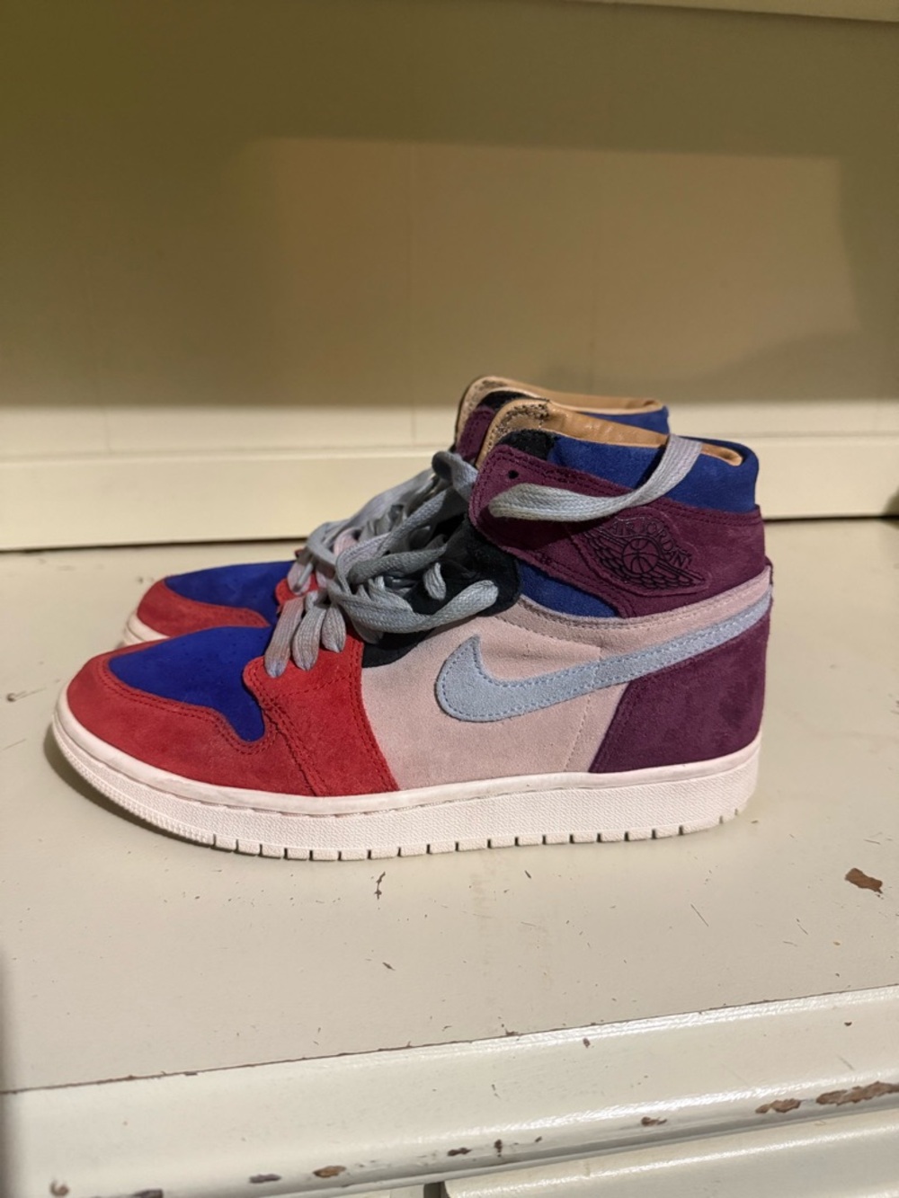 Jordan High-Top Sneakers in Red, Blue, Purple, Pink, Light Blue